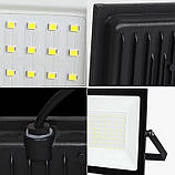 Світлодіодний LED прожектор з датчиком руху, тепле жовте світло 20W IP66, фото 4
