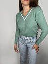 Жіноча кофта в'язана з мисом і перфорацією (р. S-M) 10sv3425, фото 2