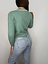 Жіноча кофта в'язана з мисом і перфорацією (р. S-M) 10sv3425, фото 3