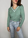 Жіноча кофта в'язана з мисом і перфорацією (р. S-M) 10sv3425, фото 7