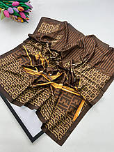 Шовкова хустка baggage 90*90 см коричнева