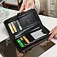 Жіночий гаманець портмоне клатч чорний | Кишеня для телефону 19x10 см Kingdushi, фото 2