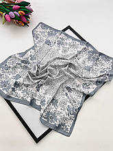 Шовкова хустка Рита 90*90 см сіра