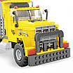 Ігровий набір будівельної техніки конструктор 605 деталей Вантажівка самоскид Екскаватор навантажувач і 2 фігурки, фото 2