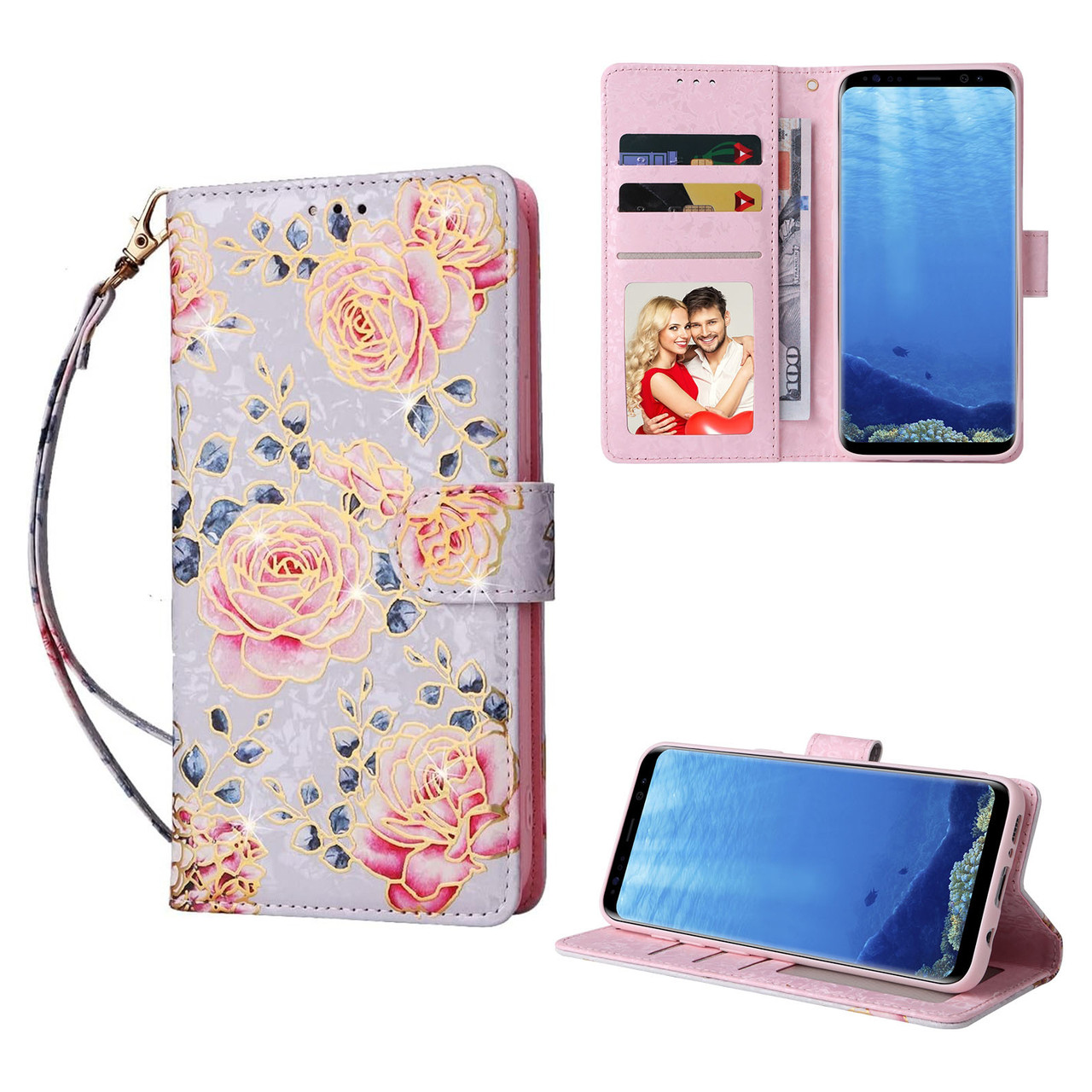 Чохол-книжка Color Book Leather для Samsung Galaxy S8 Pastoral Rose