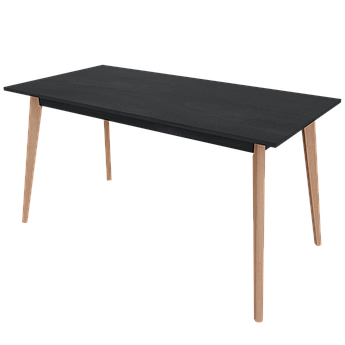 Стіл обідній Неман БОН 1380х780 ДСП Вугільний камінь 18 мм/Лак