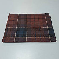 Простирадло ранфорс 145×220 см бордово-синє в клітинку