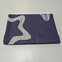 Простирадло сатин 145×220 см фіолетове з абстрактним візерунком