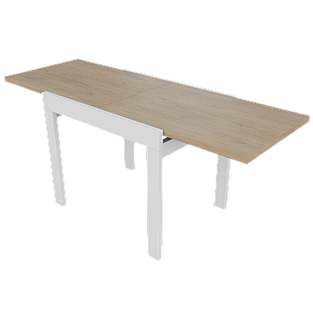 Стіл обідній розсувний Неман КОРС mini Білий/Білий Дуб кремона торро/Білий