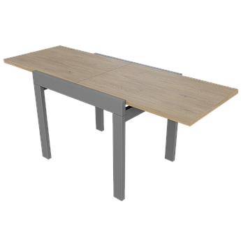 Стіл обідній розсувний Неман КОРС mini Білий/Білий Дуб кремона торро/Сірий