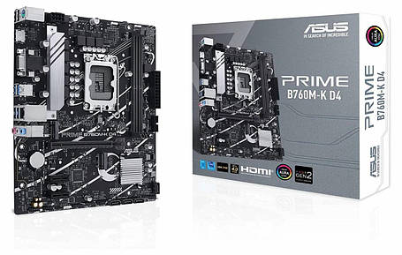 Материнська плата Asus Prime B760M-K D4 Socket 1700, фото 1