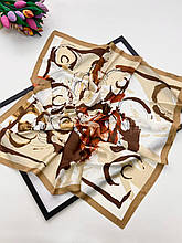 Шовкова хустка Аліса 90*90 см бежева