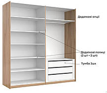Шафа-купе Асті / Asti 2м 2115х2000х615мм Миро-Марк, фото 5