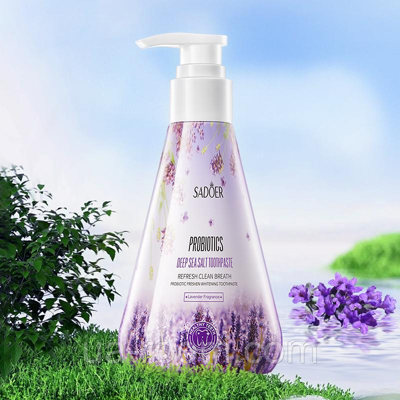 Зубная паста гелевая отбеливающая с пробиотиком Probiotics Deep Sea Salt Toothpaste Sadoer, 220 мл.