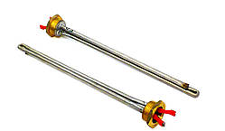 ТЕН 1.2 кВт для алюмінієвого/сталевого радіатора, різьба 1" ліва, гайка латунна вузька, Україна