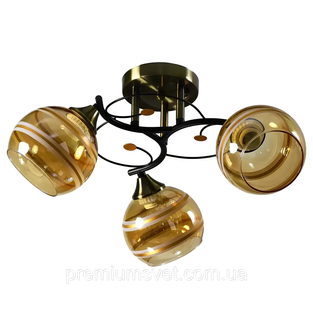 Люстра стельова SC-W3022/3 BK + AB D450*240 (94878), фото 1