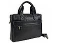 Ділова класична чоловіча сумка для планшета, ноутбука та документів з натуральної шкіри, фото 2