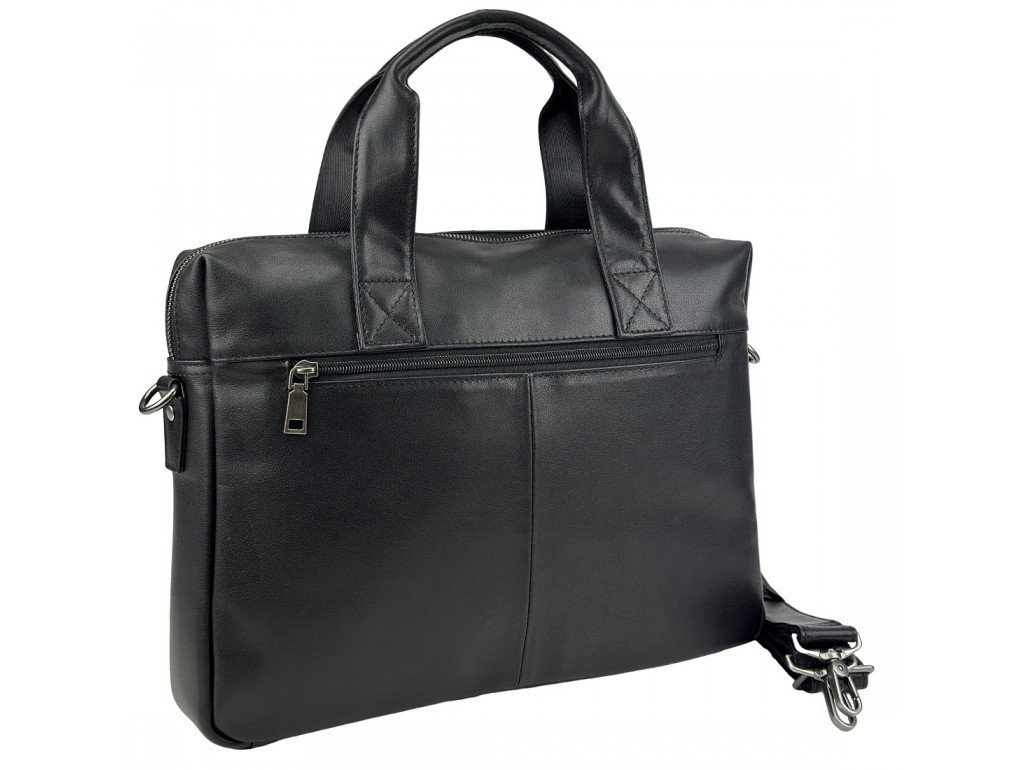Ділова класична чоловіча сумка для планшета, ноутбука та документів з натуральної шкіри, фото 1