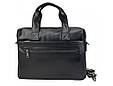 Ділова класична чоловіча сумка для планшета, ноутбука та документів з натуральної шкіри, фото 3