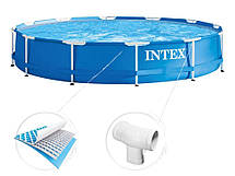 Басейн каркасний Intex 28212 розмір 366x76см, об'єм 6503л (картриджний фільтр-насос), фото 5
