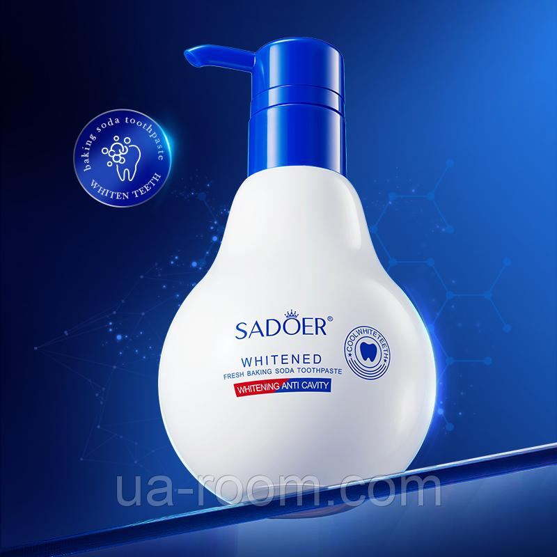 Отбеливающая зубная паста SADOER Baking Soda с дозатором, 310 г.