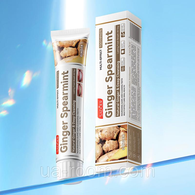 Зубная паста с имбирем Sadoer Ginger Spearmint, 100 г.