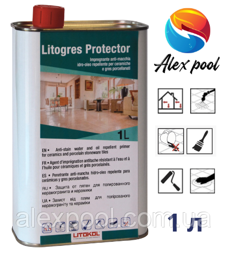 Litokol LITOGRES PROTECTOR 1 л - Захисна просочення для полірованого керамограніта і кераміки