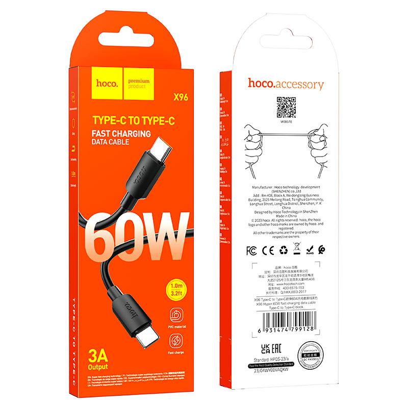 Кабель Hoco X96 Hyper PD 60W Type-C - Type-C 1м, фото 1