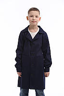 Халат робочий для хлопчика, Захисний одяг для уроків праці синій на зріст 140-146 см