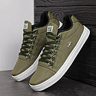 Кросівки чоловічі Lacoste хакі шкіряні Кеди Лакост весняні літні, фото 3