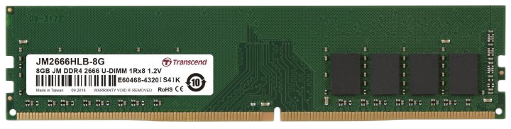 Оперативна пам'ять Transcend 8GB DDR4 2666MHz (JM2666HLB-8G)