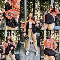 Жіноча весняна куртка - бомбер з капюшоном батал: 48-52, 54-58, 60-64 - чорний, графіт, сірий, пляшка