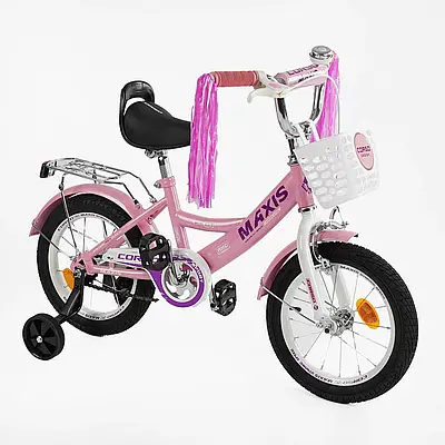 Дитячий велосипед 14" Corso MAXIS CL-14030 на зріст 95-105 см рожевий