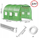 Теплиця для городу з вікнами готова 6м2 3х2 м Збірна теплиця на дачу для дому Садовий парник, фото 2