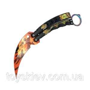 Ніж метелик Dif CSGO A879 Жовтогарячий, фото 1