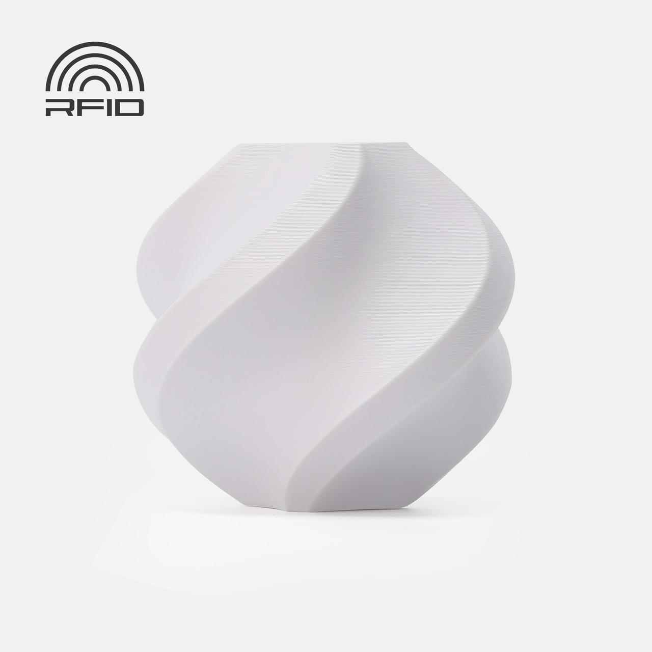 Пластик філамент Bambu Lab PETG HF White (33100), Reusable Spool, 1.75мм, 1кг, 325м, 230-260°C, Білий, високошвидкісний 3Д-друк