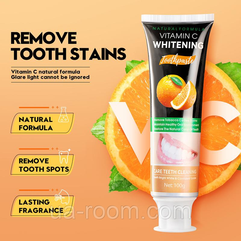 Отбеливающая зубная паста Sadoer Whitening Vitamin C, 100 г.