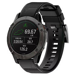 Силіконовий ремінець Primo для годинника Garmin Fenix 5 / 5 Plus / Fenix 6 / 6 Pro - Black
