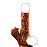 Реалістичний вібратор з вакуумом і підігрівом (працює від USB кабелю), фото 4