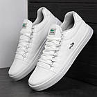 Кросівки чоловічі Lacoste білі шкіряні Кеди Лакост весняні літні, фото 5