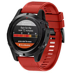 Силіконовий ремінець Primo для годинника Garmin Fenix 5 / 5 Plus / Fenix 6 / 6 Pro - Red