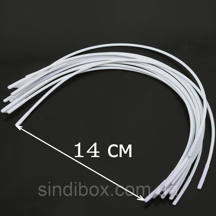 Каркас (кістки) для бюстгальтера # 95 - 14 см (біла емаль, метал), пара, фото 1