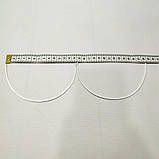 Каркас (кістки) для бюстгальтера # 95 - 14 см (біла емаль, метал), пара, фото 2