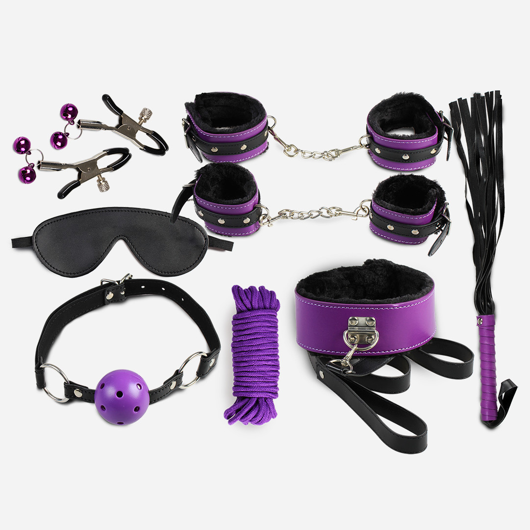 Набір БДСМ - Secret Play Secret Pleasure Purple Collection Bondage Kit, фото 1