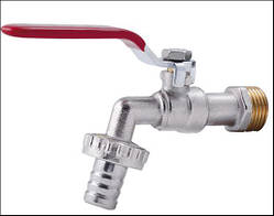 Кран кульовий для поливу"пиво"ручка-важіль нікель 3/4"з х під шланг Valve