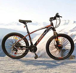 Велосипед гірський Viper Nevada" FRD 24" рама 12,5", дискові гальма, чорно-помаранчовий