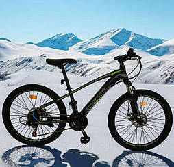 Велосипед гірський Viper Nevada" FRD 26" рама 13", дискові гальма, чорно-зелений