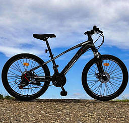 Велосипед гірський Viper Nevada" FRD 24" рама 12,5", дискові гальма, чорно-білий