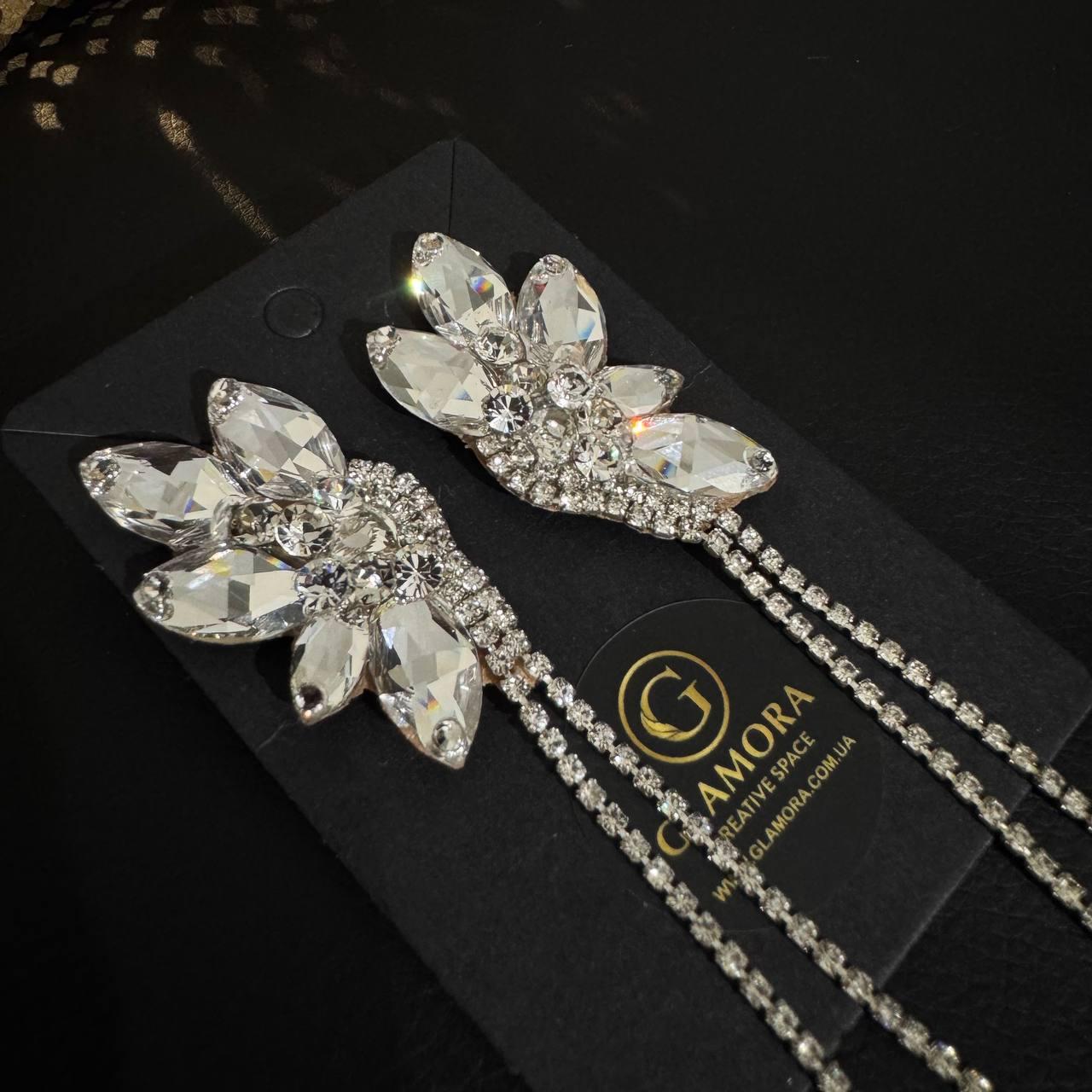 Сережки сценічні- колір Crystal