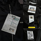 Класична чоловіча брендова куртка Воss з капюшоном Чорна вітровка весна осінь для хлопця якісна, фото 7